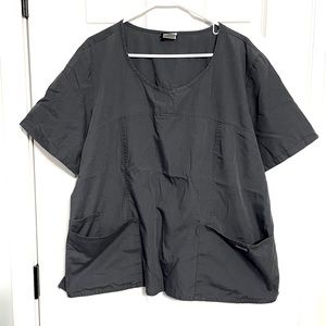 Cherokee Workwear Maternity Scrub Top Size 2XL Charcoal